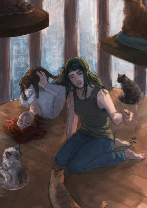 Cat Café (Train Your Heart! Zine)